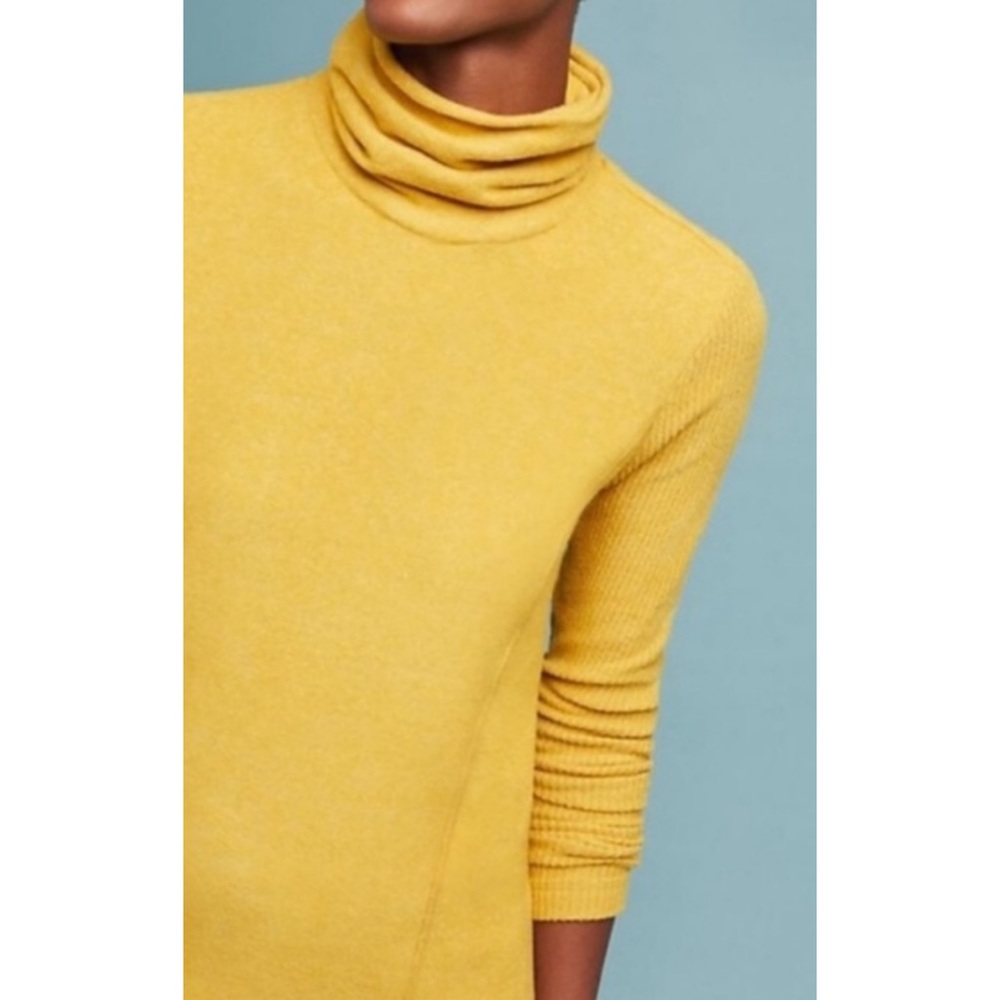 Anthropologie Saturday Sunday Brushed Fleece Turtleneck Long Sleeve NWT - Picture 3 of 13